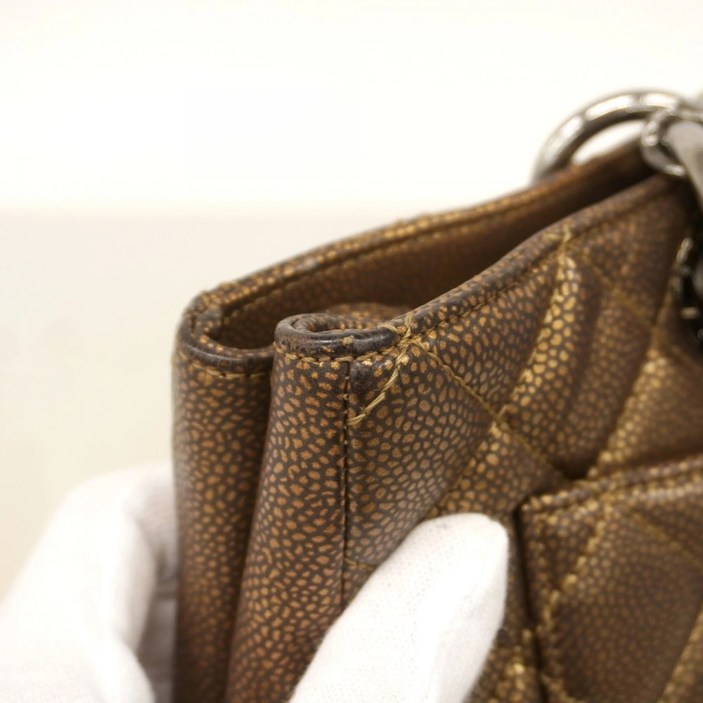 CHANEL Brown Caviar Leather Tote Bag - Picture 7 of 11